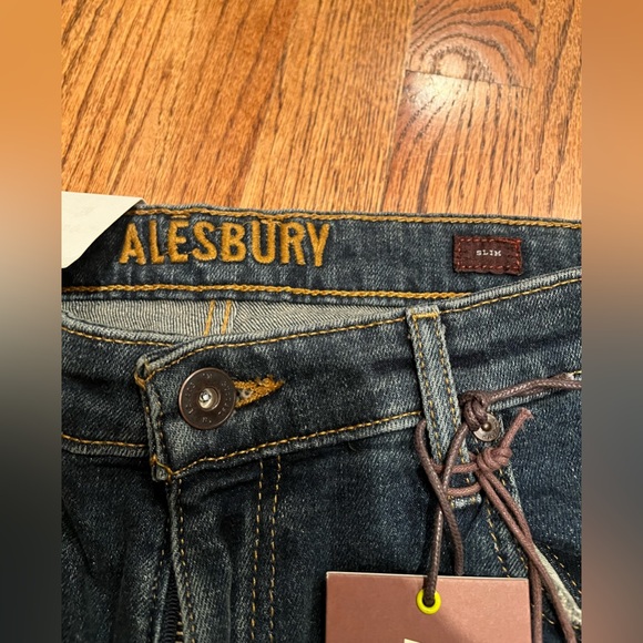 Men's Alesbury Slim Fit Blue Jeans 33 x 32 - Picture 6 of 10